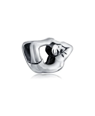Bling Jewelry Yogi Gymnastics Yoga Pose Charm Bead Sterling Silver European Bracelet