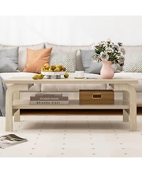 Accent Rectangular Coffee Table for Living Room