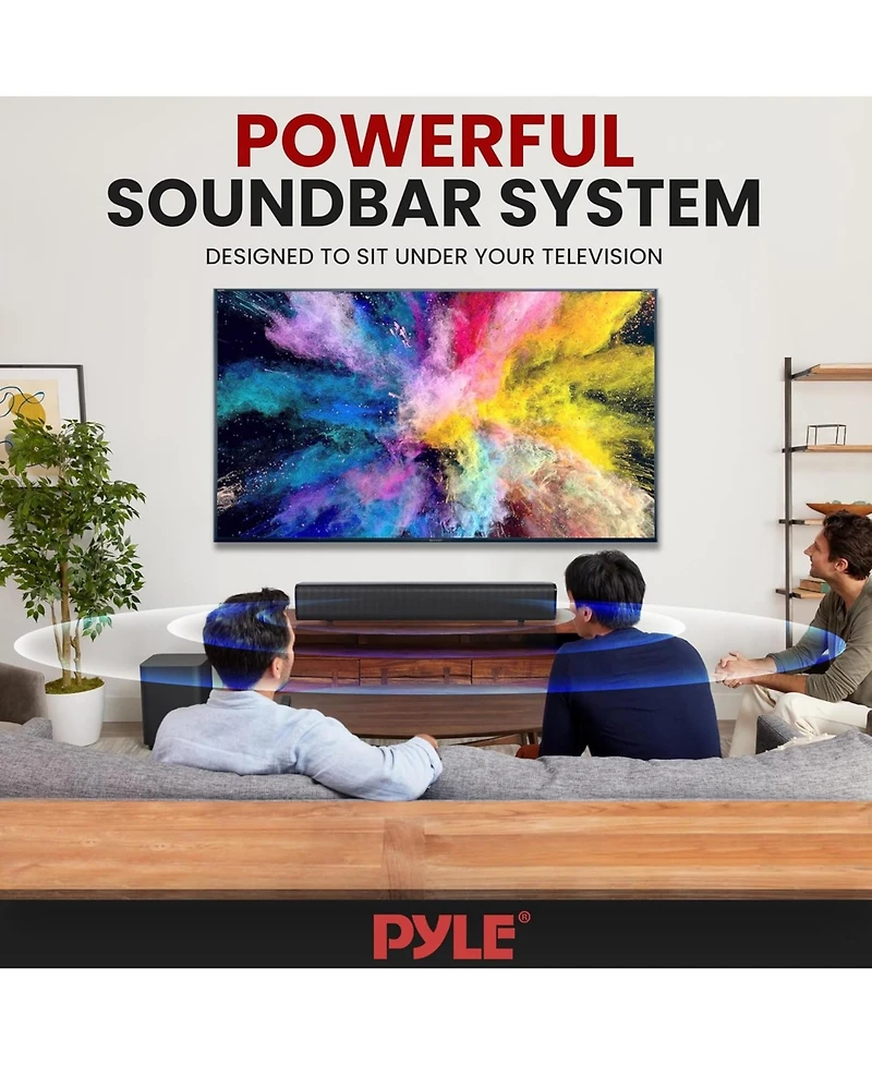 Pyle Home Theater Wireless Bluetooth Streaming Soundbar