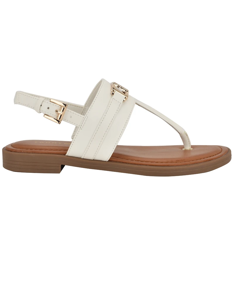 Tommy Hilfiger Women's Carree T-Strap Flat Sandals