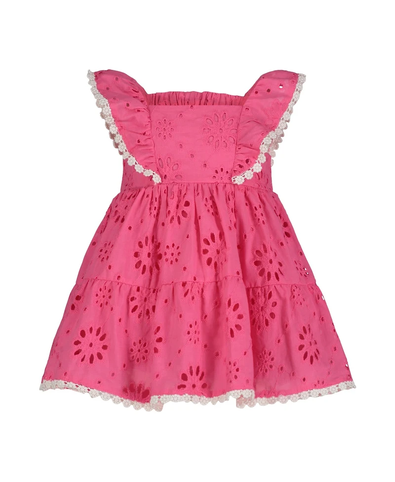 Blueberi Boulevard Baby Girls Daisy Trim Ruffled Sundress