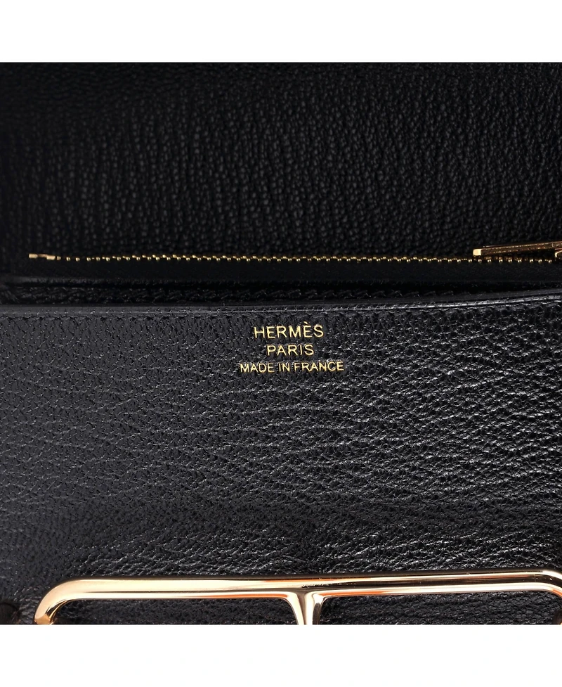 Pre-Owned Hermes Roulis Slim Wallet Chevre Mysore