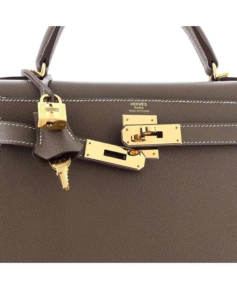 Pre-Owned HERMES Kelly 28 Handbag Epsom with Gold Hardware