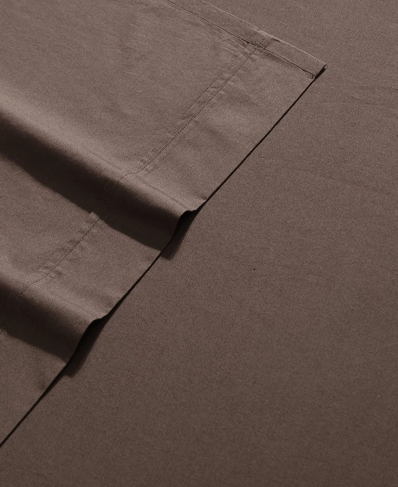 Closeout! Calvin Klein Washed 200-Thread Count Cotton 3-Pc. Sheet Set, Twin