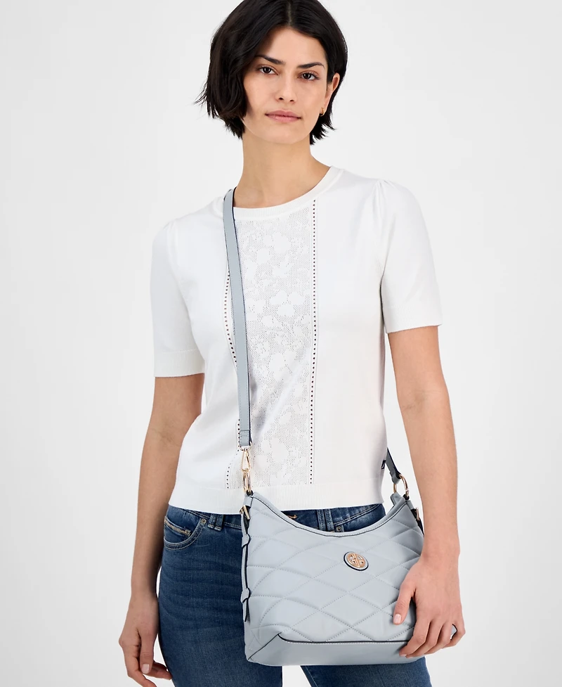 Giani Bernini Small Quilted Soft Shoulder Crossbody, Exclusively at Macy's