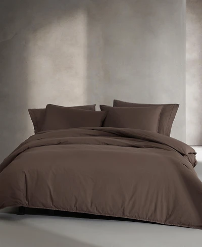 Closeout! Calvin Klein Washed Percale Solid 2-Pc. Comforter Set, Twin/Twin Xl