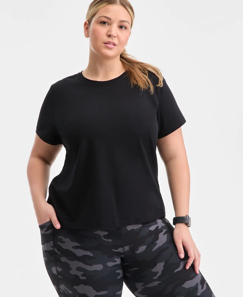 Id Ideology Plus Essential Cotton Short-Sleeve T-Shirt, Exclusively at Macy's