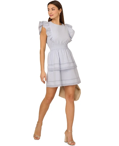 Adrianna by Adrianna Papell Women's Cotton Tiered Mini Dress