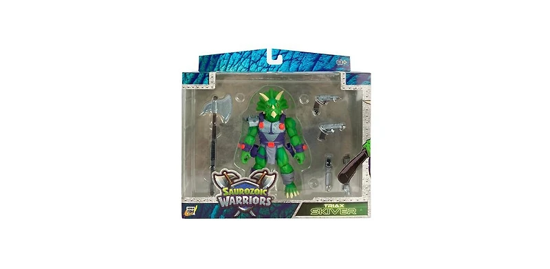 Boss Fight Studio Saurozoic Warrior Triax Skiver Futuristic, Armored Dinosaur Hero – Highly Articulated, Posable Collectible Action Figure with