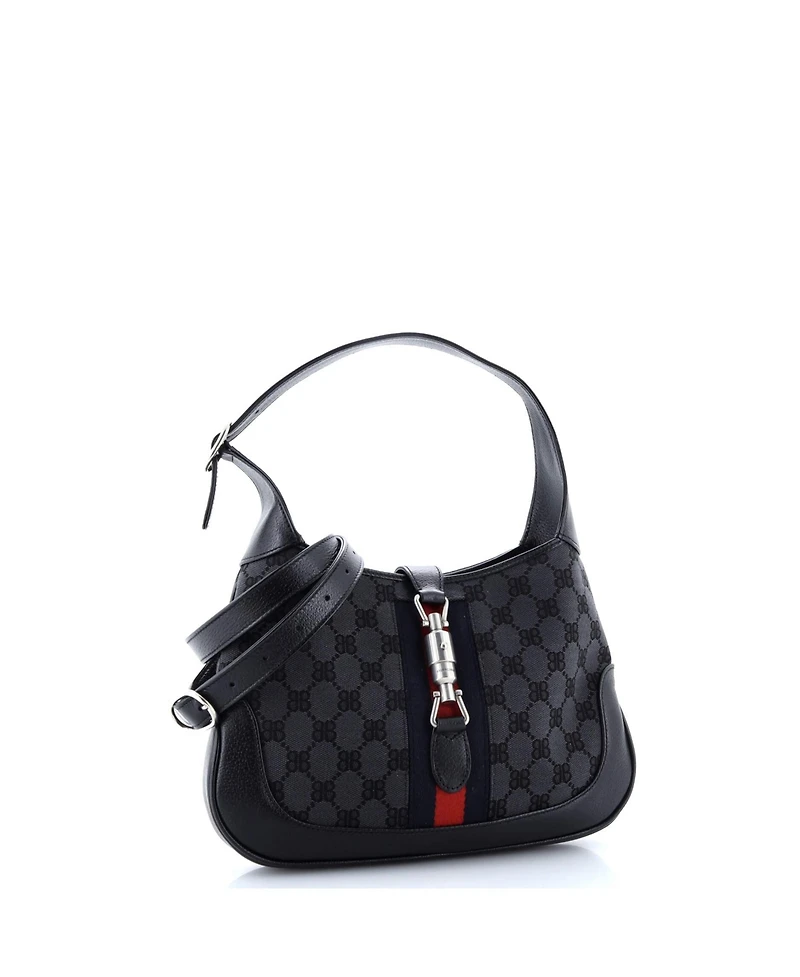 Pre-Owned Balenciaga Small x Gucci The Hacker Project Jackie 1961 Hobo Bb Canvas