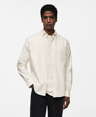 Mango Men's Cotton Oxford Shirt