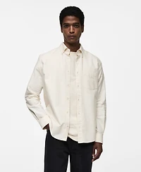 Mango Men's Cotton Oxford Shirt