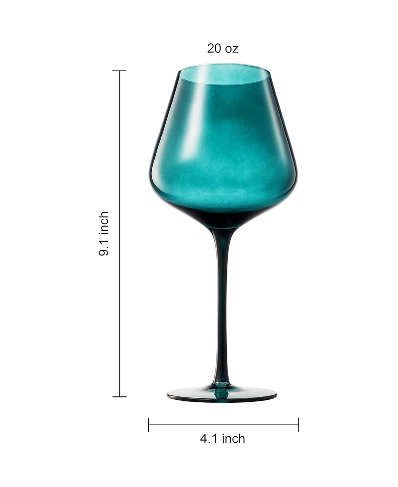 The Wine Savant Colors of Amsterdam Wine Glasses, Set of 5