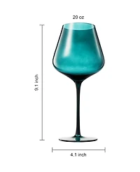 The Wine Savant Colors of Amsterdam Wine Glasses, Set of 5