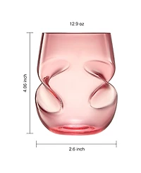 The Wine Savant Khen Tritan Unbreakable Aerating Stemless Wine Glasses, Set of 6