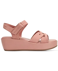 Rockport Women's Amira Strappy Open Toe Casual Wedge Sandals
