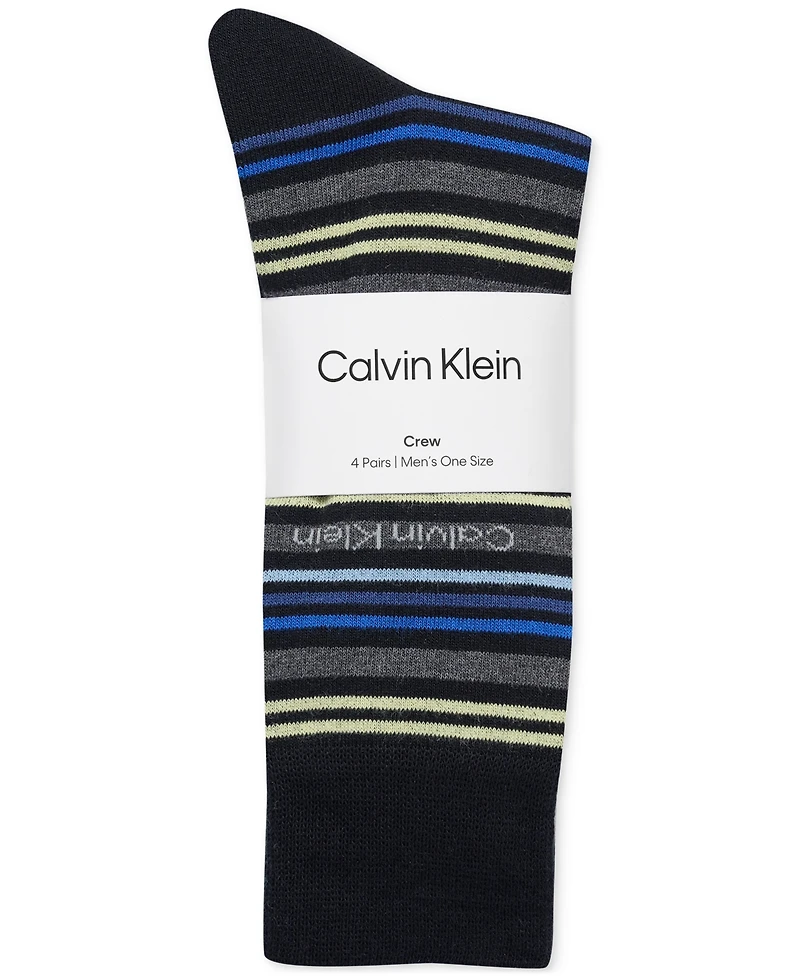 Calvin Klein Men's Dress Crew Socks, 4-pack