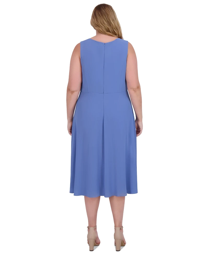 Jessica Howard Plus Size 2-Pc. Floral-Print Lace Jacket & Dress Set