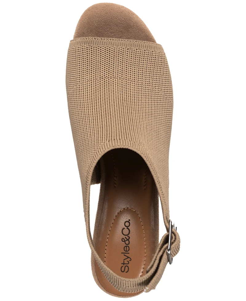 Style & Co Women's Peyyton Slingback Knit Dress Shooties, Exclusively at Macy's
