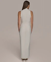 Donna Karan New York Women's Draped Faux-Wrap Gown