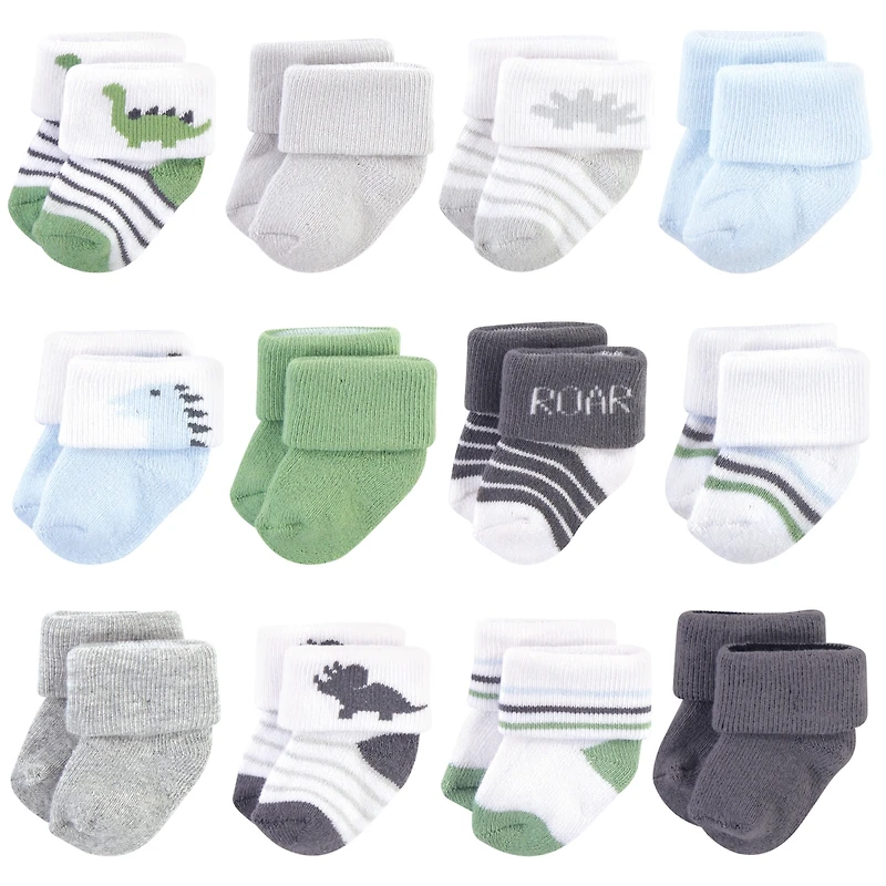 Hudson Baby Baby Boys Hudson 24-Pack Comfort Terry Socks Set