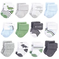 Hudson Baby Baby Boys Hudson 24-Pack Comfort Terry Socks Set