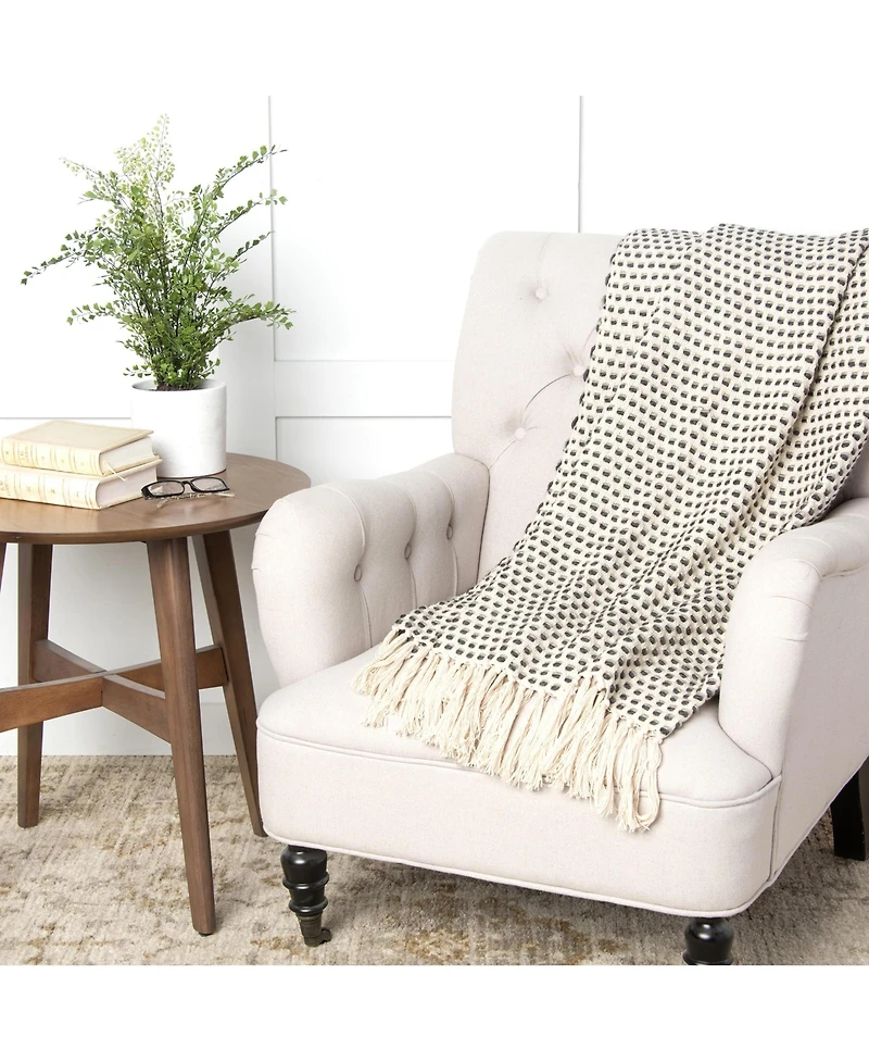 Gray Elba Woven 50" x 60" Throw Blanket