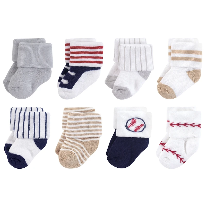 Little Treasure Baby Boys 16-Count Cozy Terry Socks