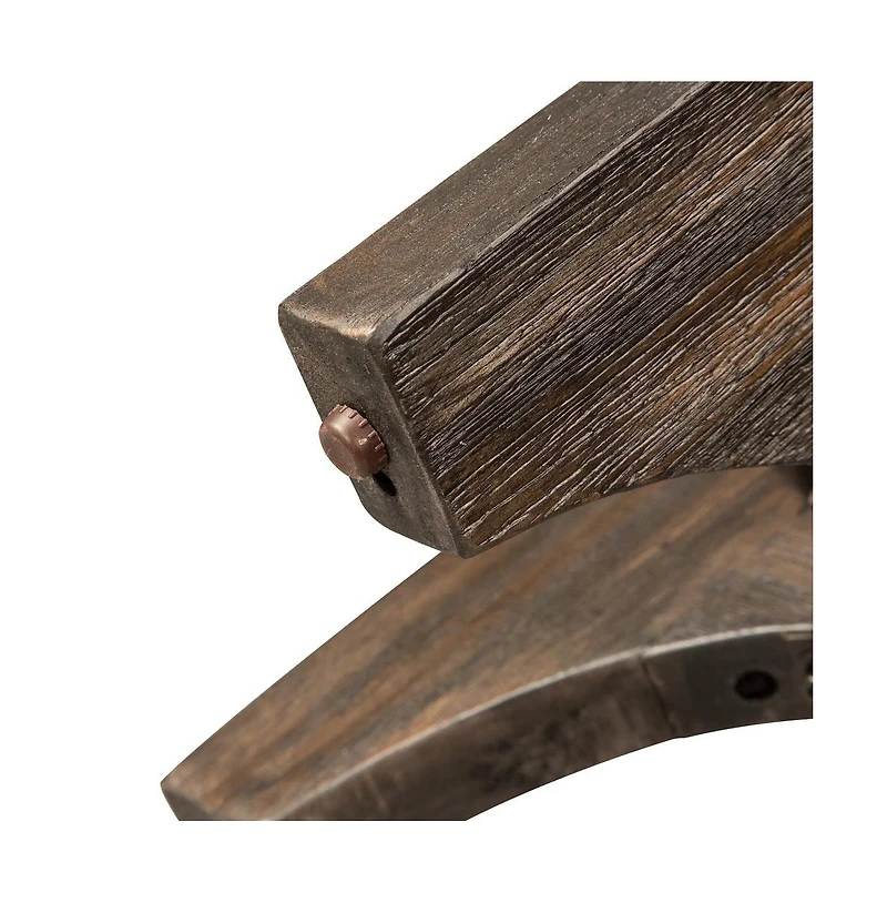 Cascade Chair Side Table in Wirebrush Rustic Brown