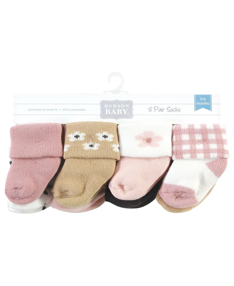 Hudson Baby Boys Cotton Rich Newborn and Terry Socks