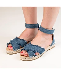 Minnetonka Women's Pemma Ankle Strap Espadrille Sandals