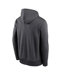 Nike Men's Anthracite Carolina Panthers Prime Logo Name Split Pullover Hoodie