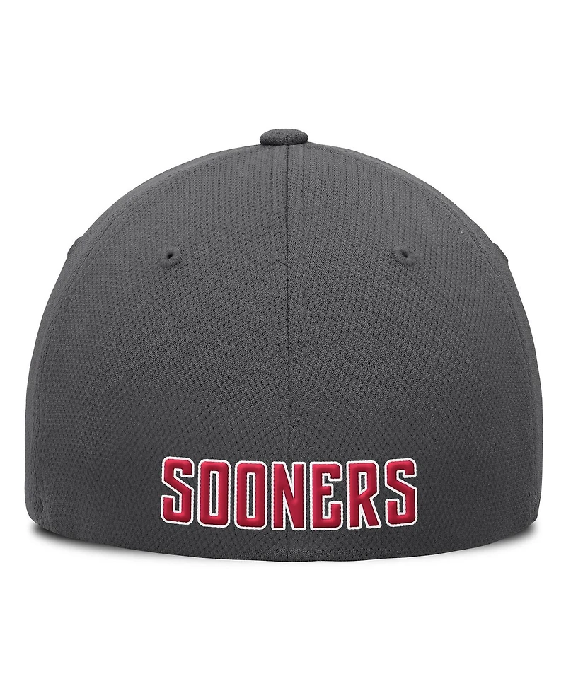 Top of the World Men's Charcoal Oklahoma Sooners Reflex Logo Flex Hat