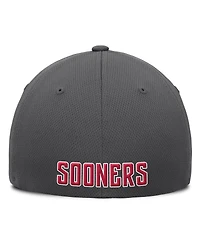 Top of the World Men's Charcoal Oklahoma Sooners Reflex Logo Flex Hat