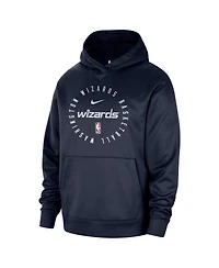 Nike Men's Navy Washington Wizards 2024/25 Spotlight On-Court Practice Performance Pullover Hoodie