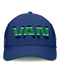Fanatics Men's Blue/Green Vancouver Canucks Authentic Pro Rink Team Code Flex Hat