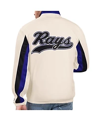 Starter Men's Cream Tampa Bay Rays Rebound Cooperstown Collection Full-Zip Track Jacket