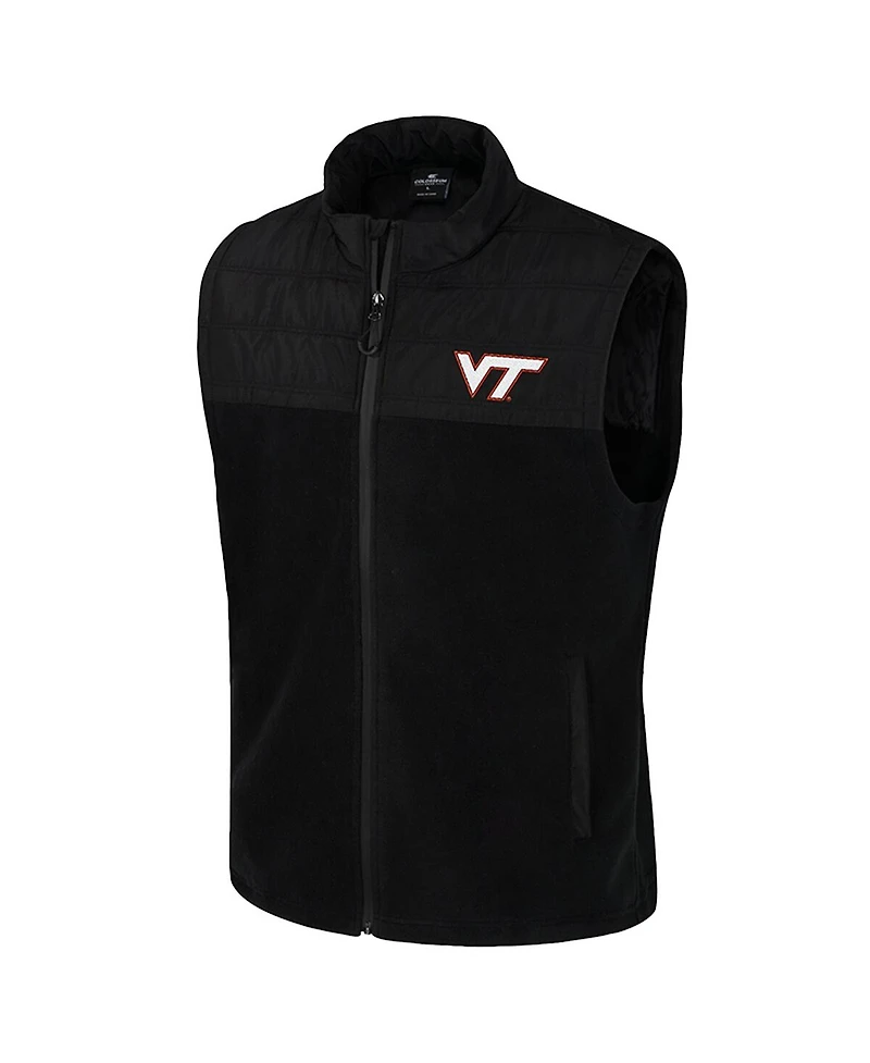 Colosseum Men's Black Virginia Tech Hokies Block The Sun Full-Zip Vest