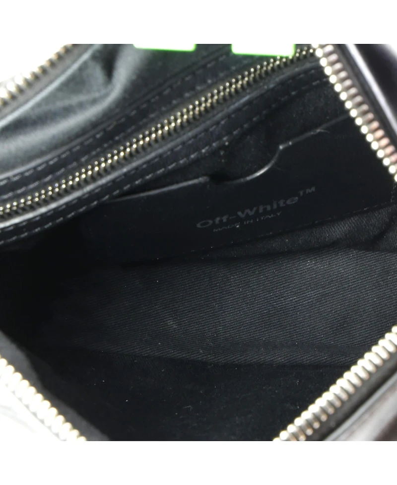 Pre-Owned Off White Block Pouch Shoulder Bag Printed Leather