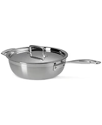 Le Creuset Classic Stainless Steel Round Chefs Pan, 3.5 Qt.