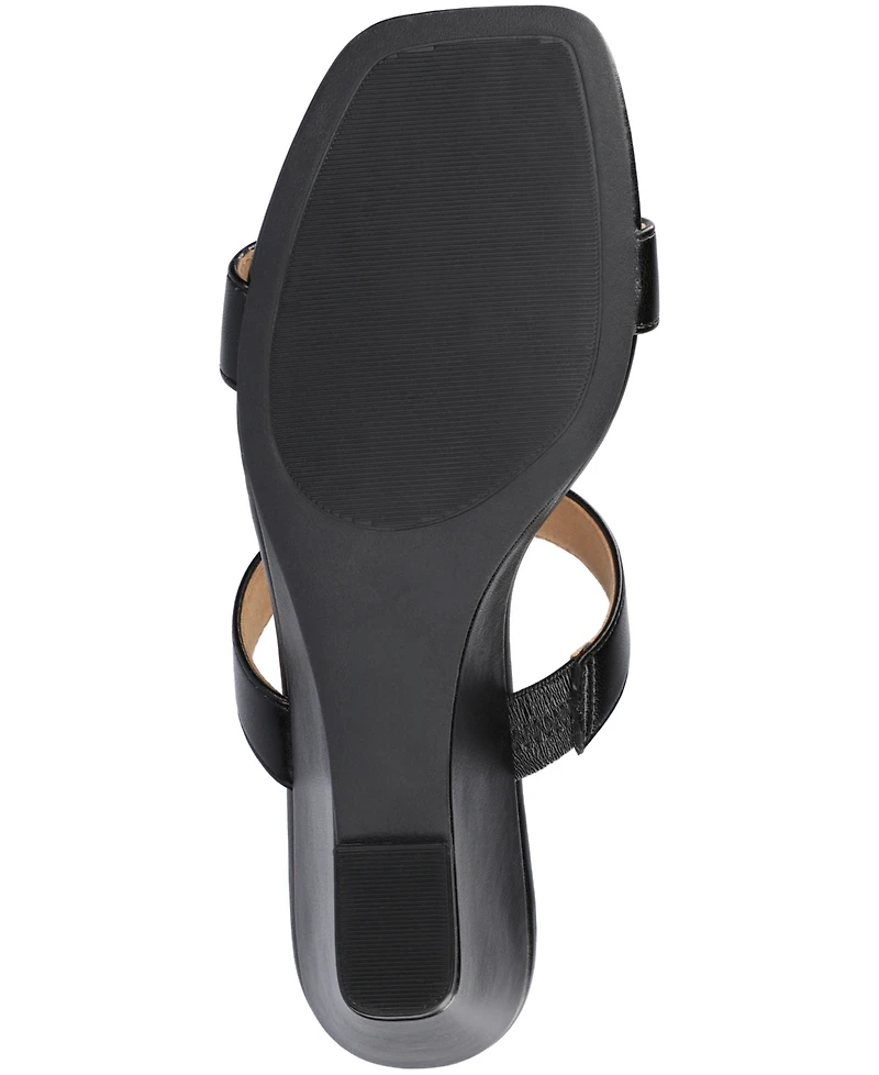 Journee Collection Women's Clodie T Strap Dress Wedge Sandals