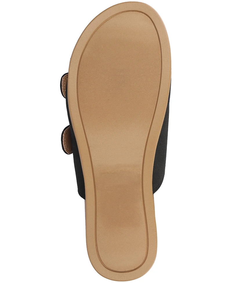 Journee Collection Women's Cosette Double Strap Flat Sandals