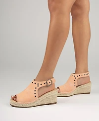 Journee Collection Women's Crisie Peep Toe Espadrille Wedge Sandals