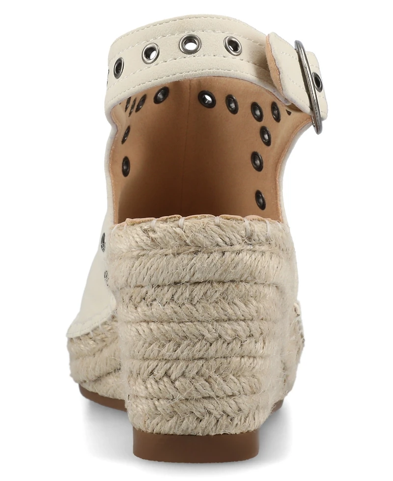 Journee Collection Women's Crisie Peep Toe Espadrille Wedge Sandals