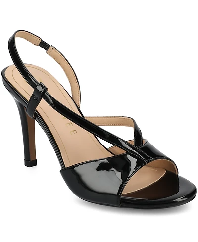 Journee Collection Women's Varra Crossover Strap Dress Sandals