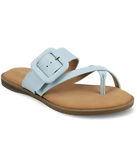 Journee Collection Women's Layra Strappy Buckle Flat Sandals