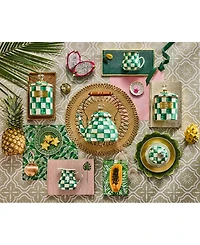 Mackenzie-Childs Emerald Check Small Canister