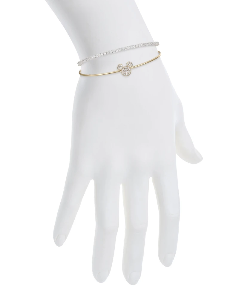 Disney Cubic Zirconia Mickey Mouse Cuff Bracelet