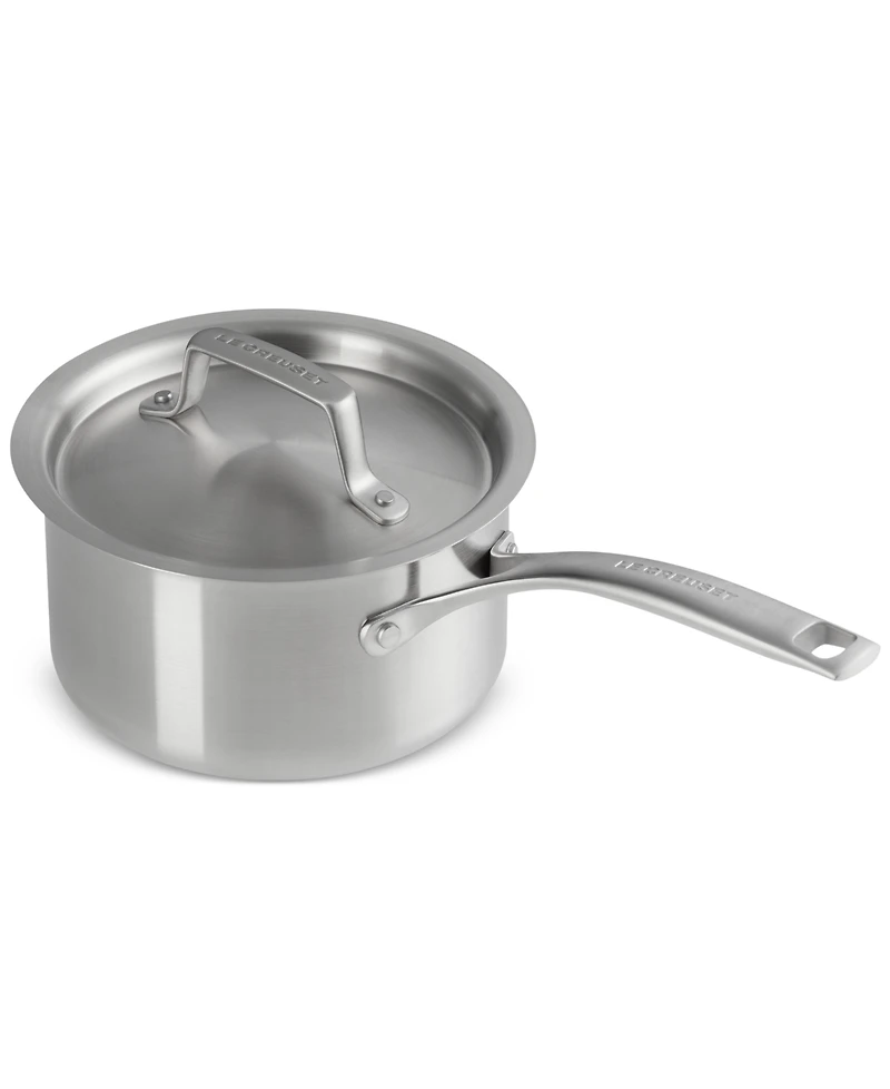 Le Creuset Essential Stainless Steel Round Saucepan with Lid, 2 Qt.