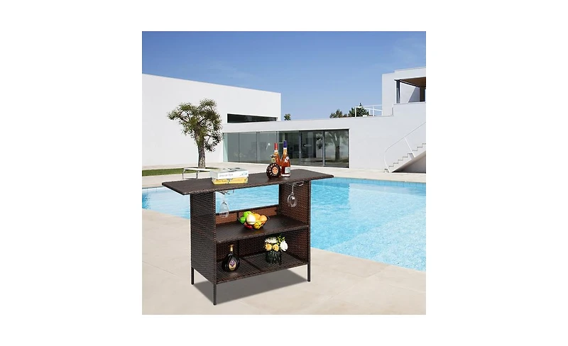 Modern Stylish And Beautiful Bar Table Brown Gradient